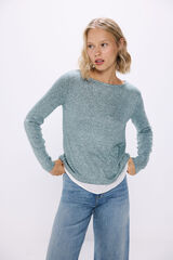 Springfield Playera tejido cortado combinada verde