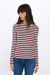 Springfield Playera rayas lurex púrpura