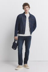 Springfield Jeans lavado oscuro slim fit turquesa