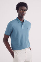 Springfield Polo piqué básico regular fit turquesa