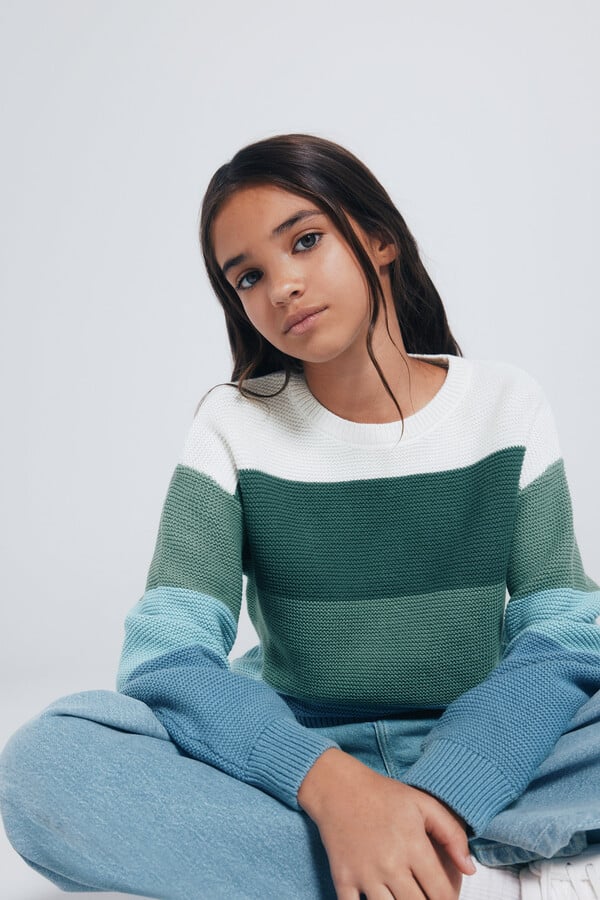 Springfield Kids Suéter rayas niña caza oscuro