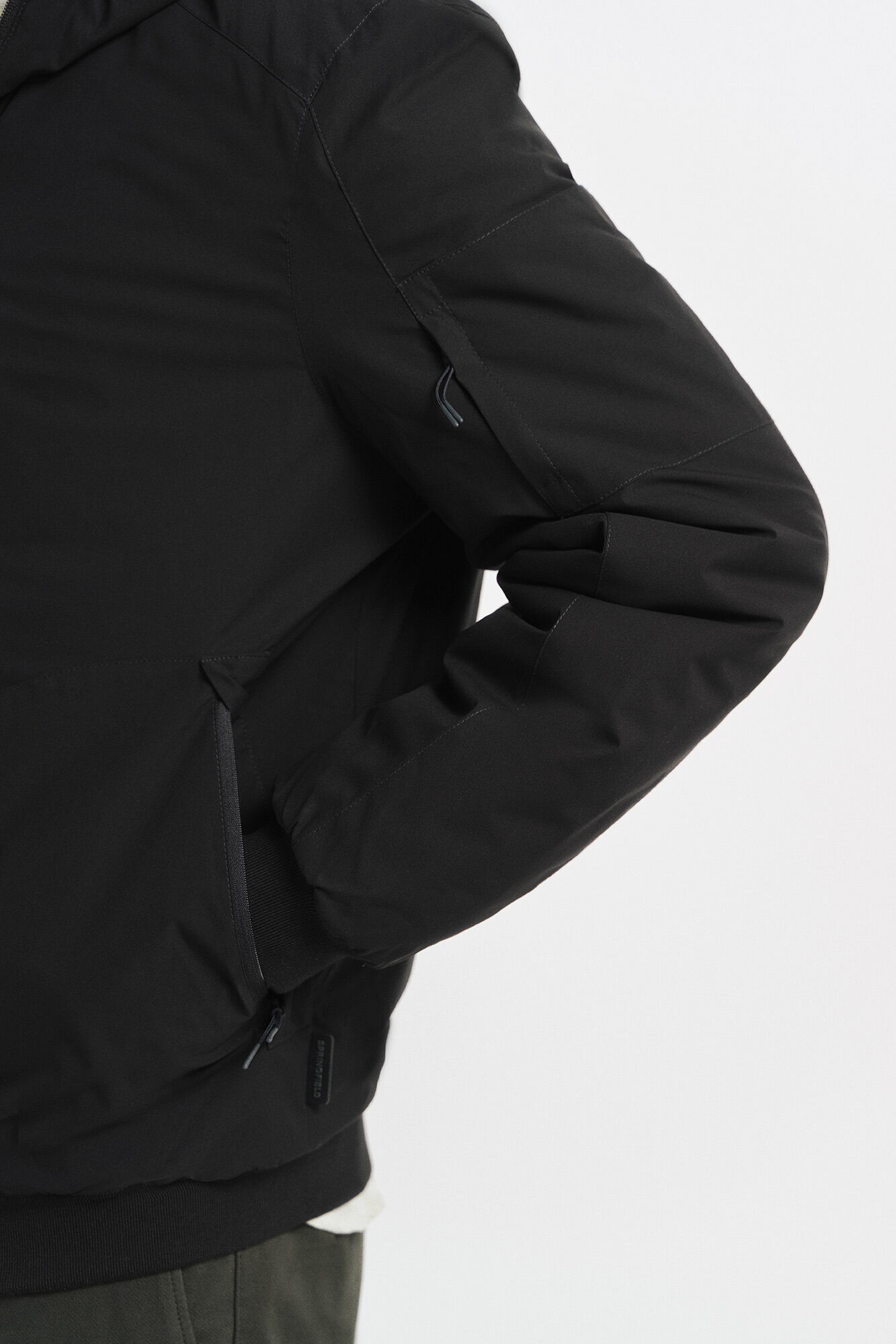 Springfield Chamarra t&eacute;cnica alcolchada negro