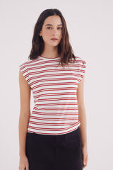 Springfield Playera manga caída botones hombro estampado