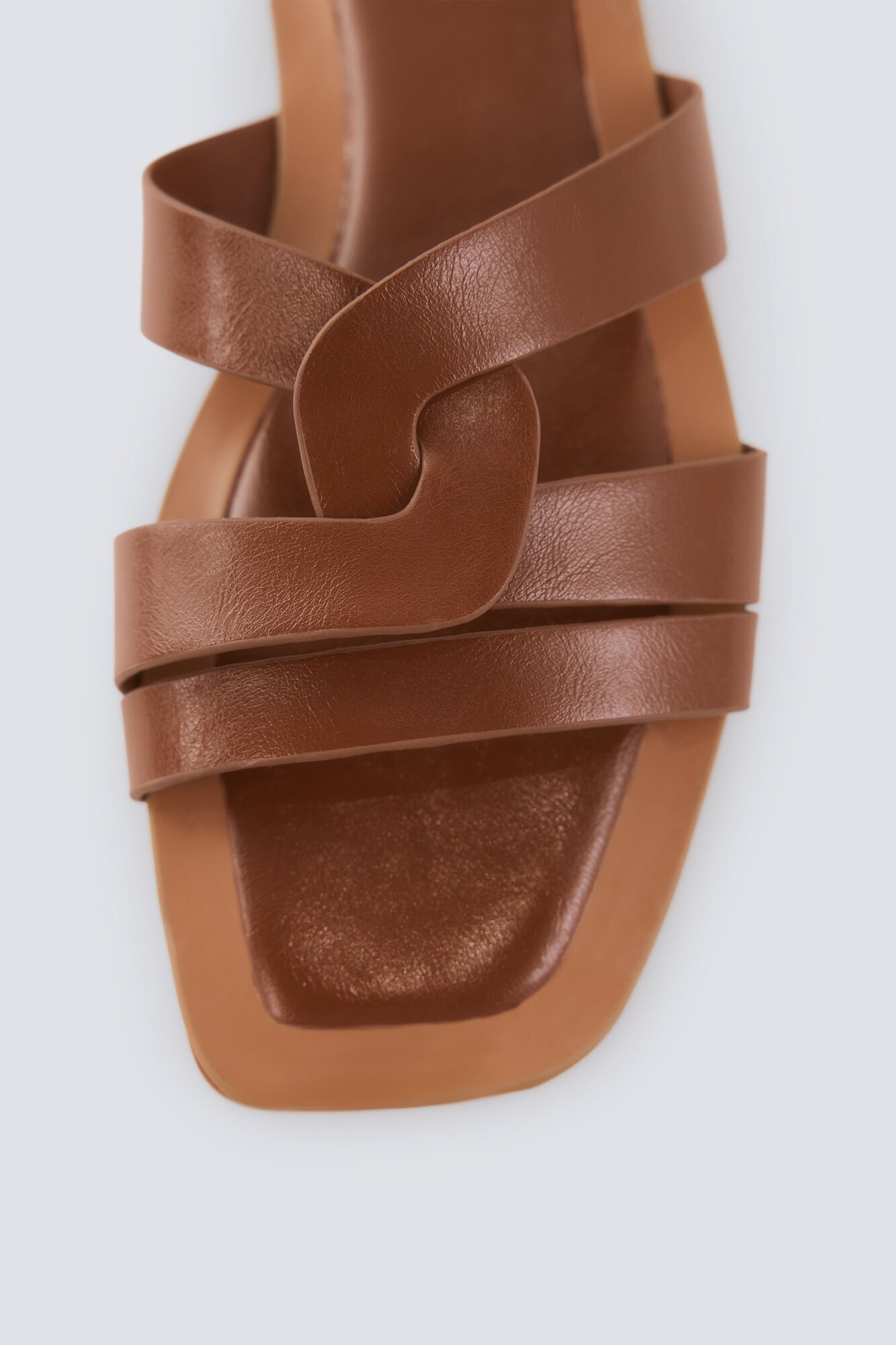 Springfield Sandalia de pala trenzada beige