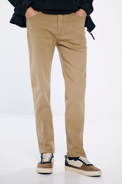 Springfield Pantalón color lavado slim fit beige