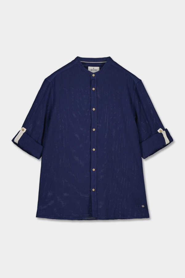 Springfield Camisa ligera algodón, Camisa Hombre, Azul Medio (Medium Blue),  S