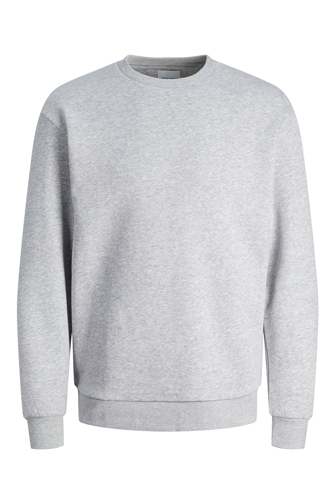 Jack & Jones Sudadera b&aacute;sica de cuello redondo gris