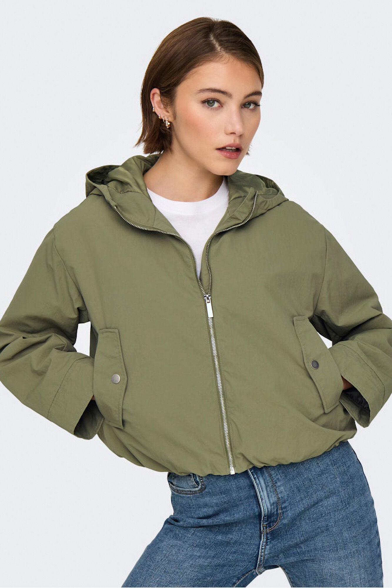 Only Chaqueta corta con capucha