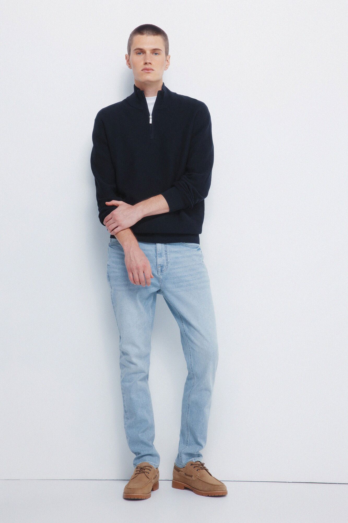 Springfield Jersey liso con cierre marino