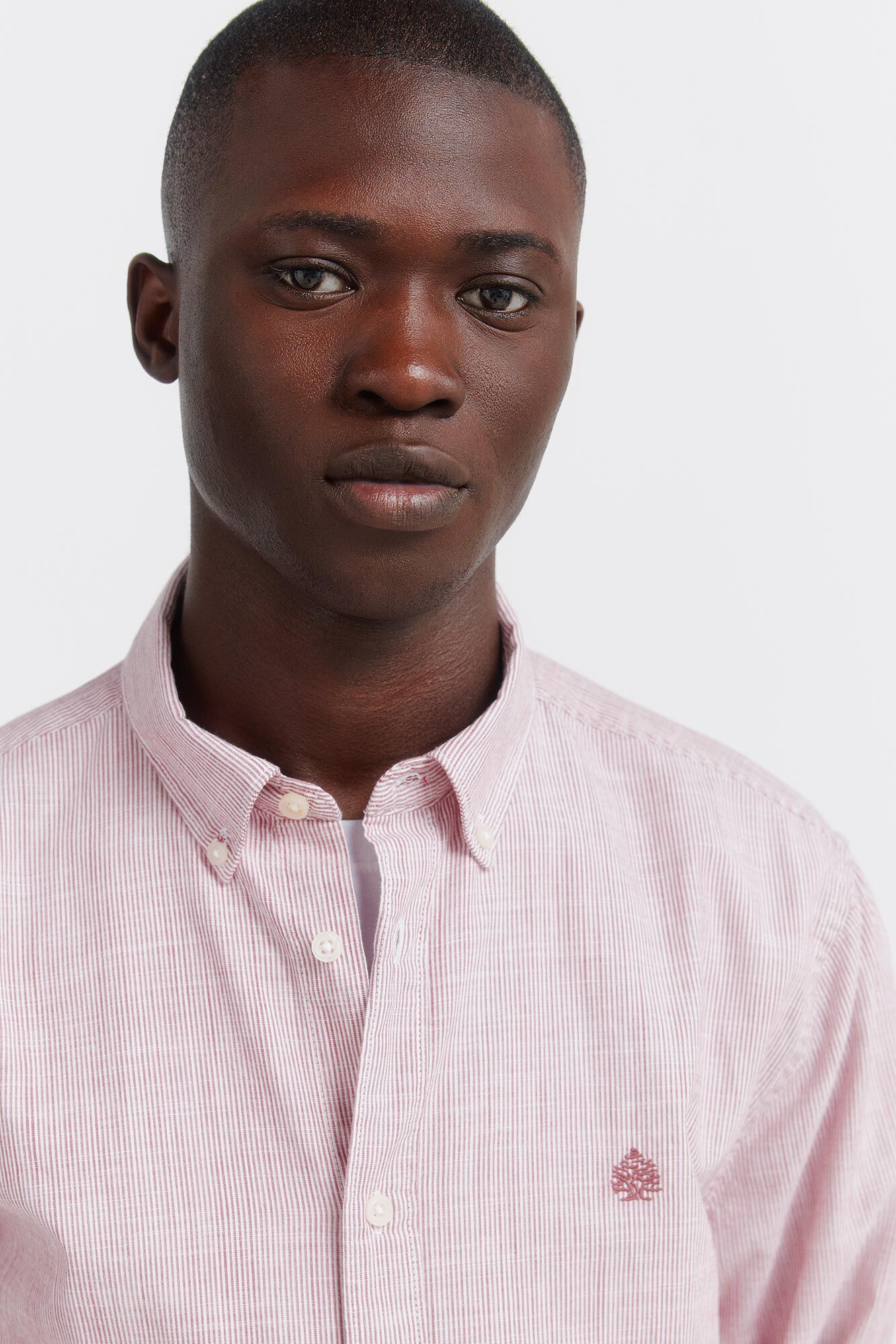 Springfield Camisa ligera de micro rayas rojo