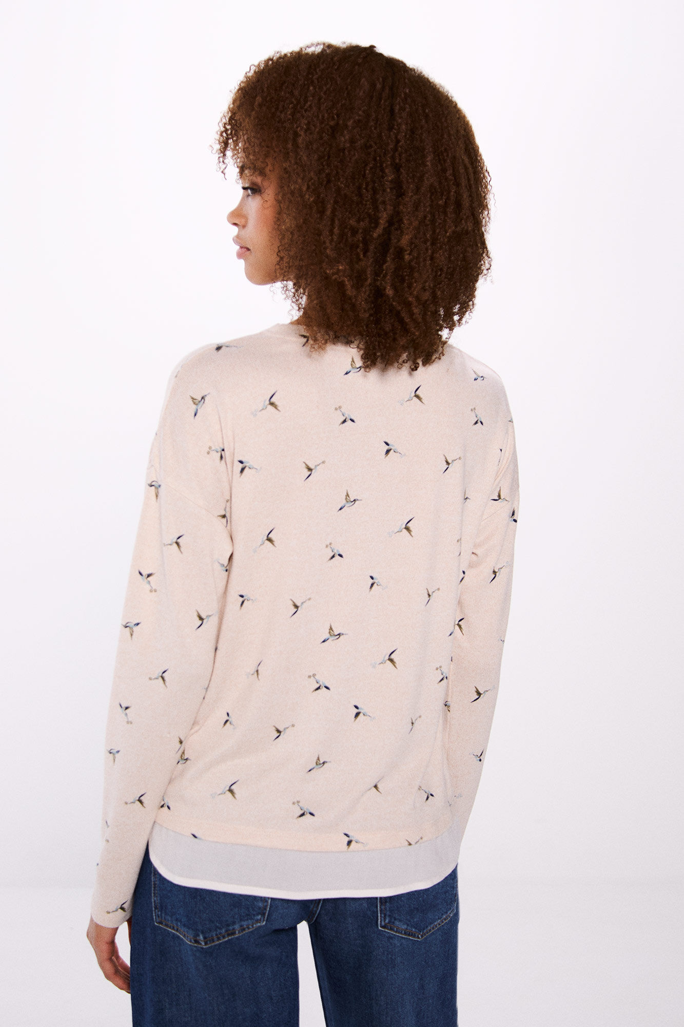 Springfield Playera estampada combinada caf&eacute;