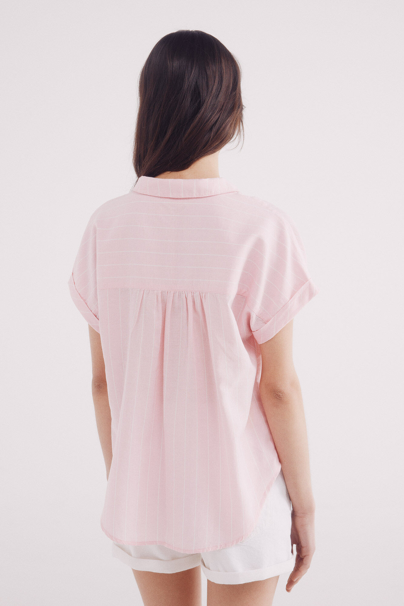 Springfield Camisa manga corta oxford rosa