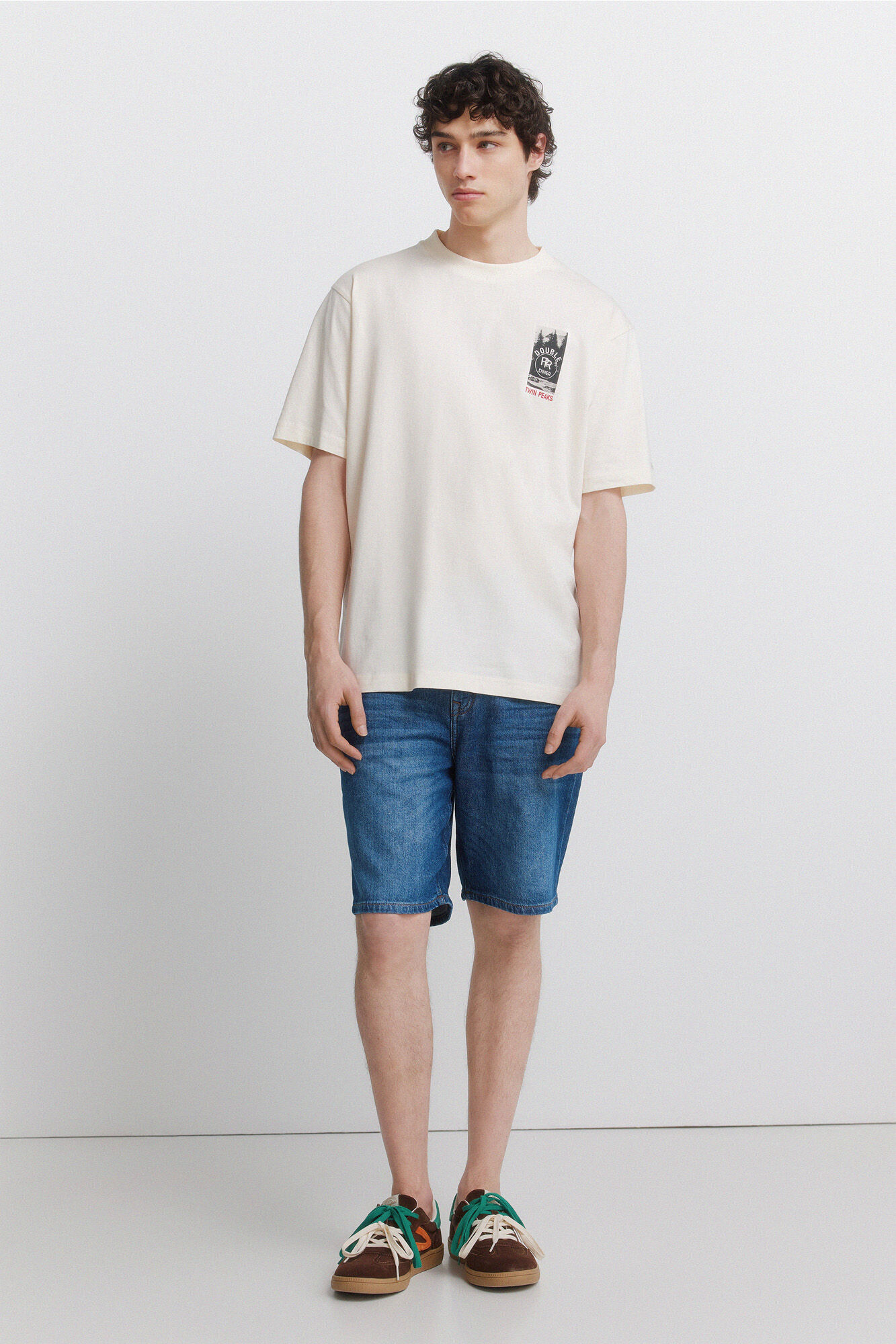 Springfield Playera Twin Peaks blanco