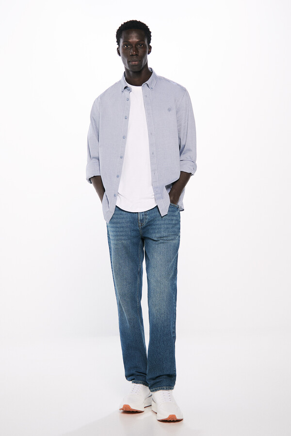 Springfield Camisa estructura azulado