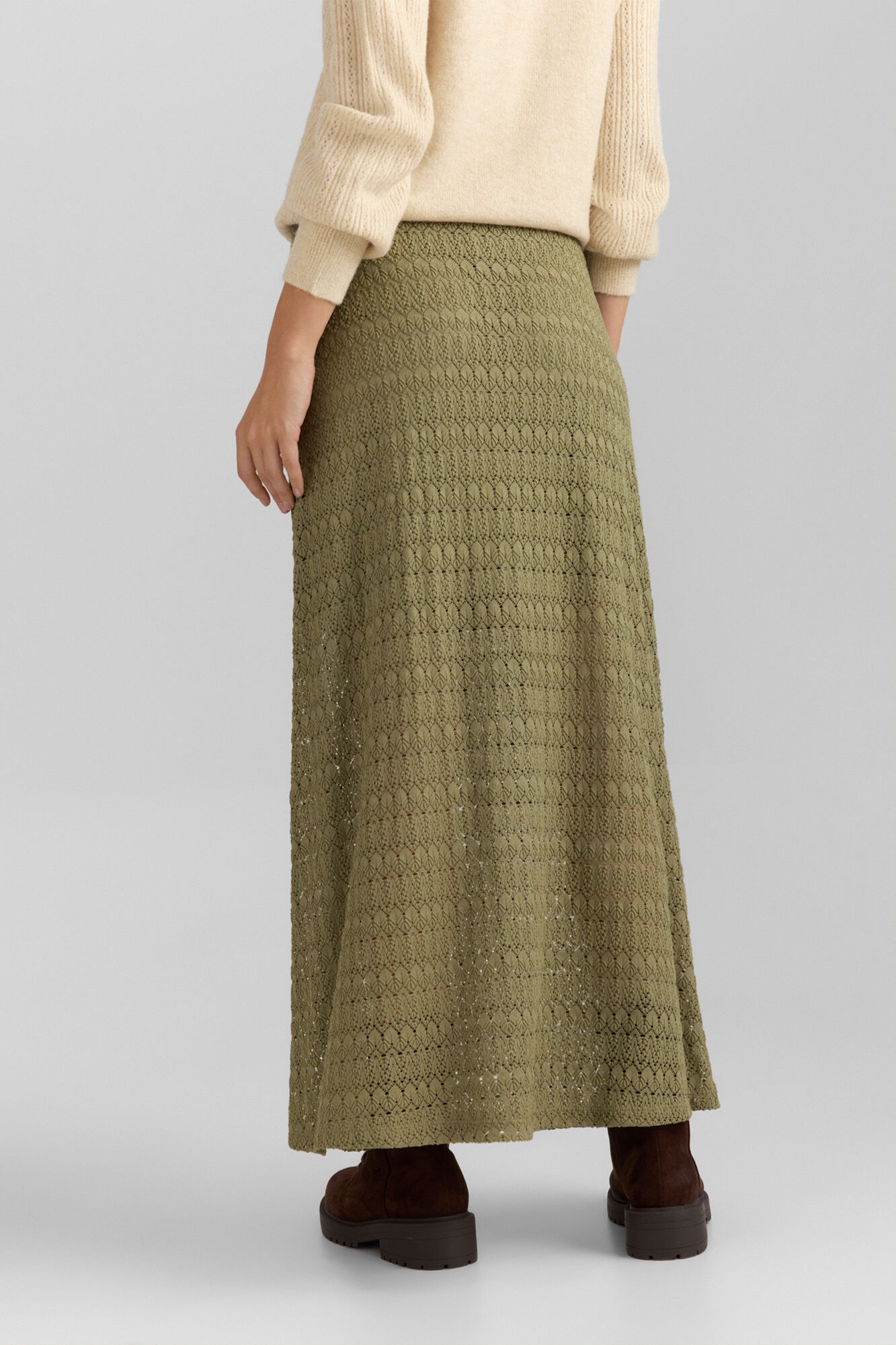 Springfield Falda midi de crochet khaki
