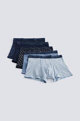 Springfield Pack 5 boxers de animales marinos azulado