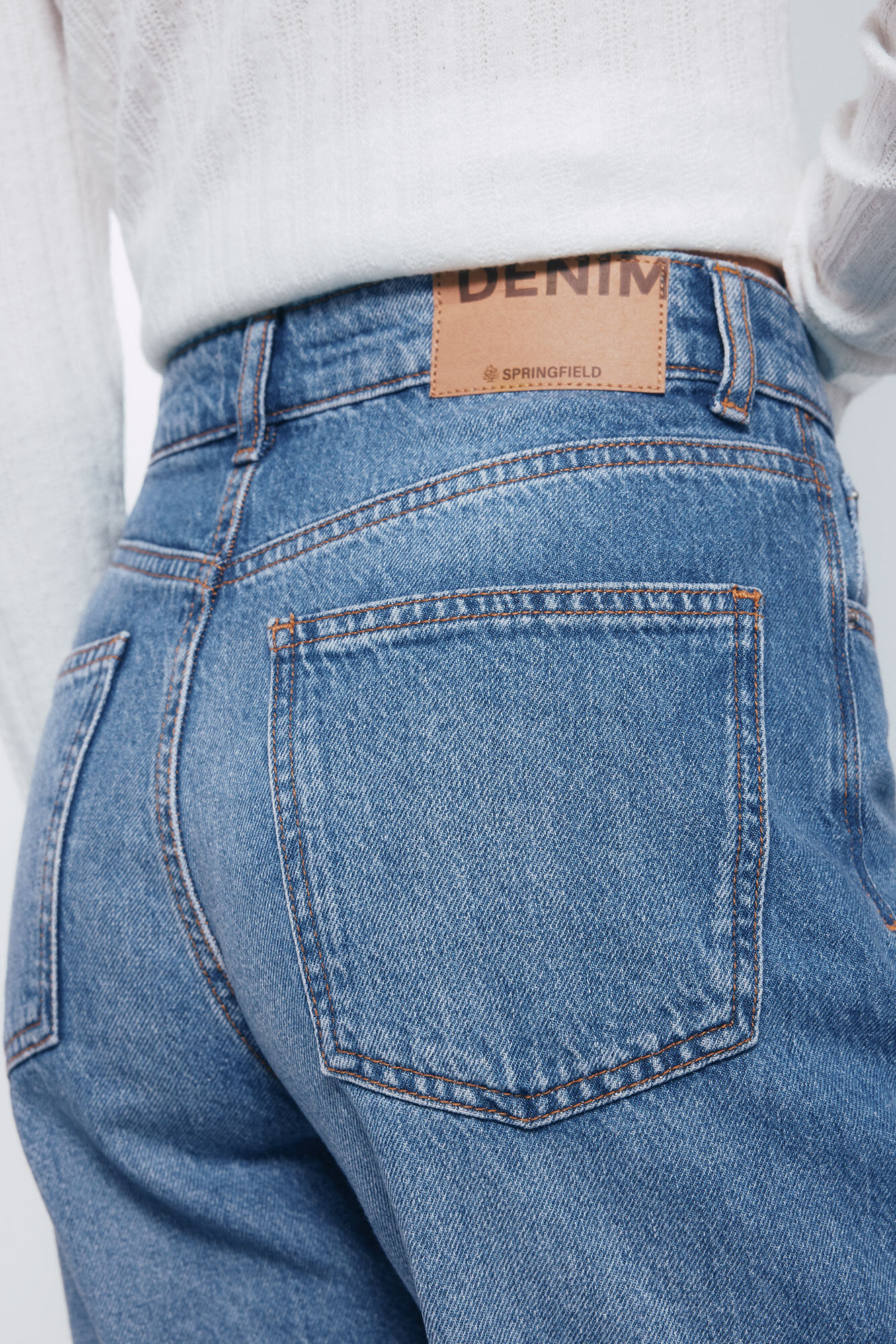 Springfield Jeans wide leg azul