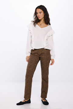 Springfield Jeans estampado leopardo beige