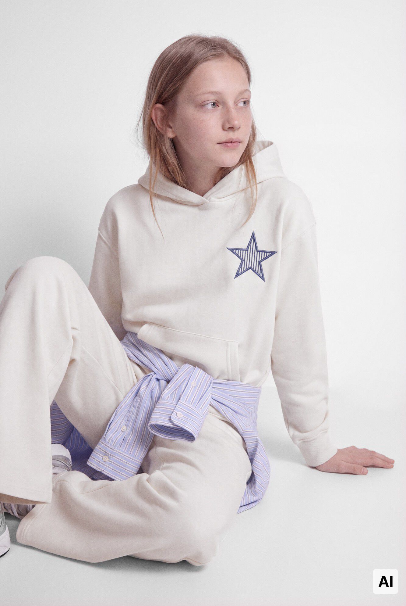 Springfield Kids Sudadera de estrella en la espalda para ni&ntilde;a marfil