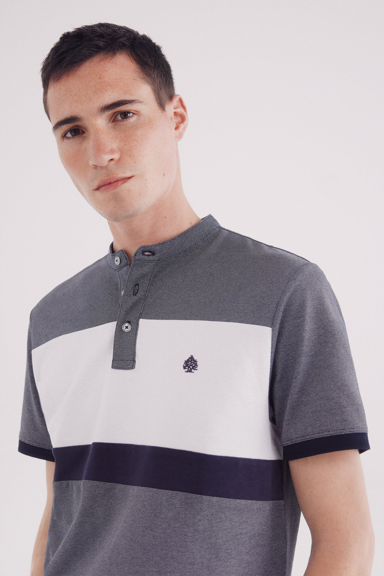 Springfield Polo piqu&eacute; mao oxford bloques slim fit