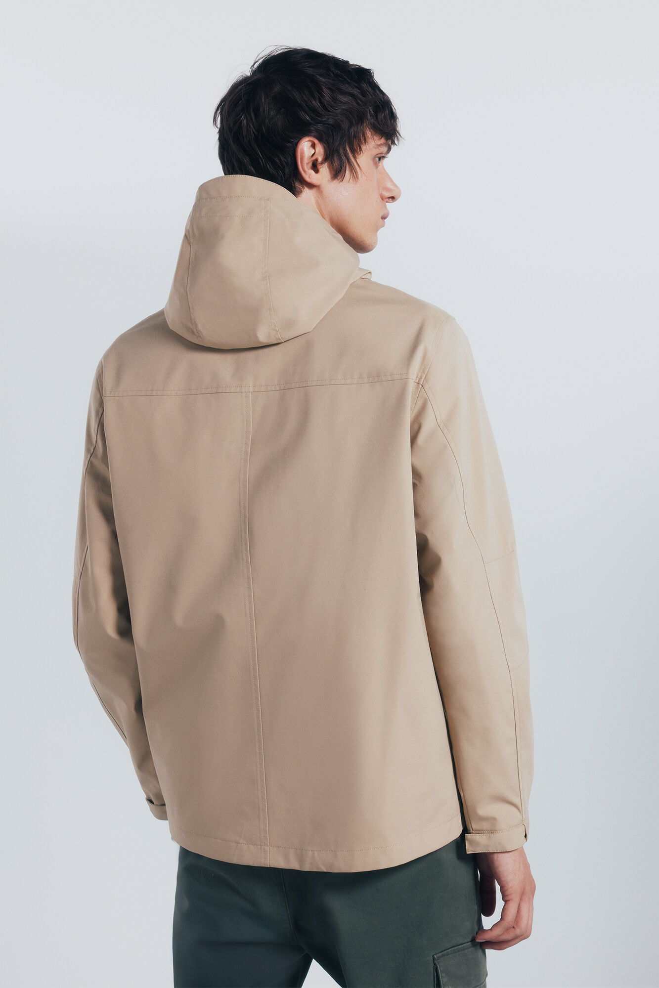Springfield Parka t&eacute;cnica beige