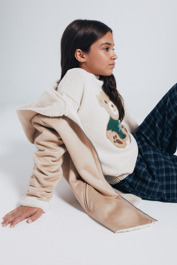 Springfield Kids Chaqueta cremallera niña café