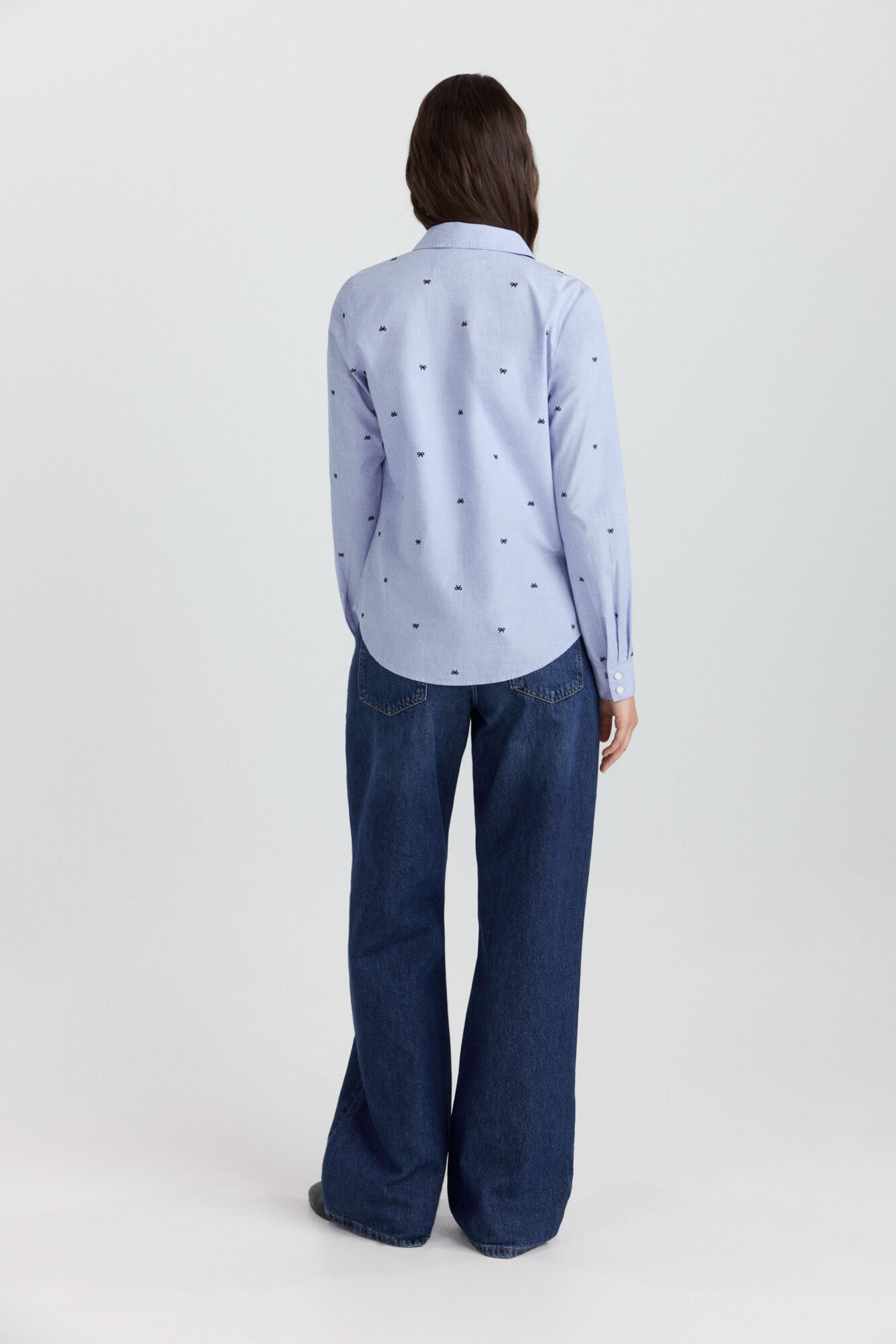 Springfield Camisa con bordado azul