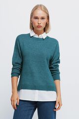 Springfield Jersey de camisa combinado verde