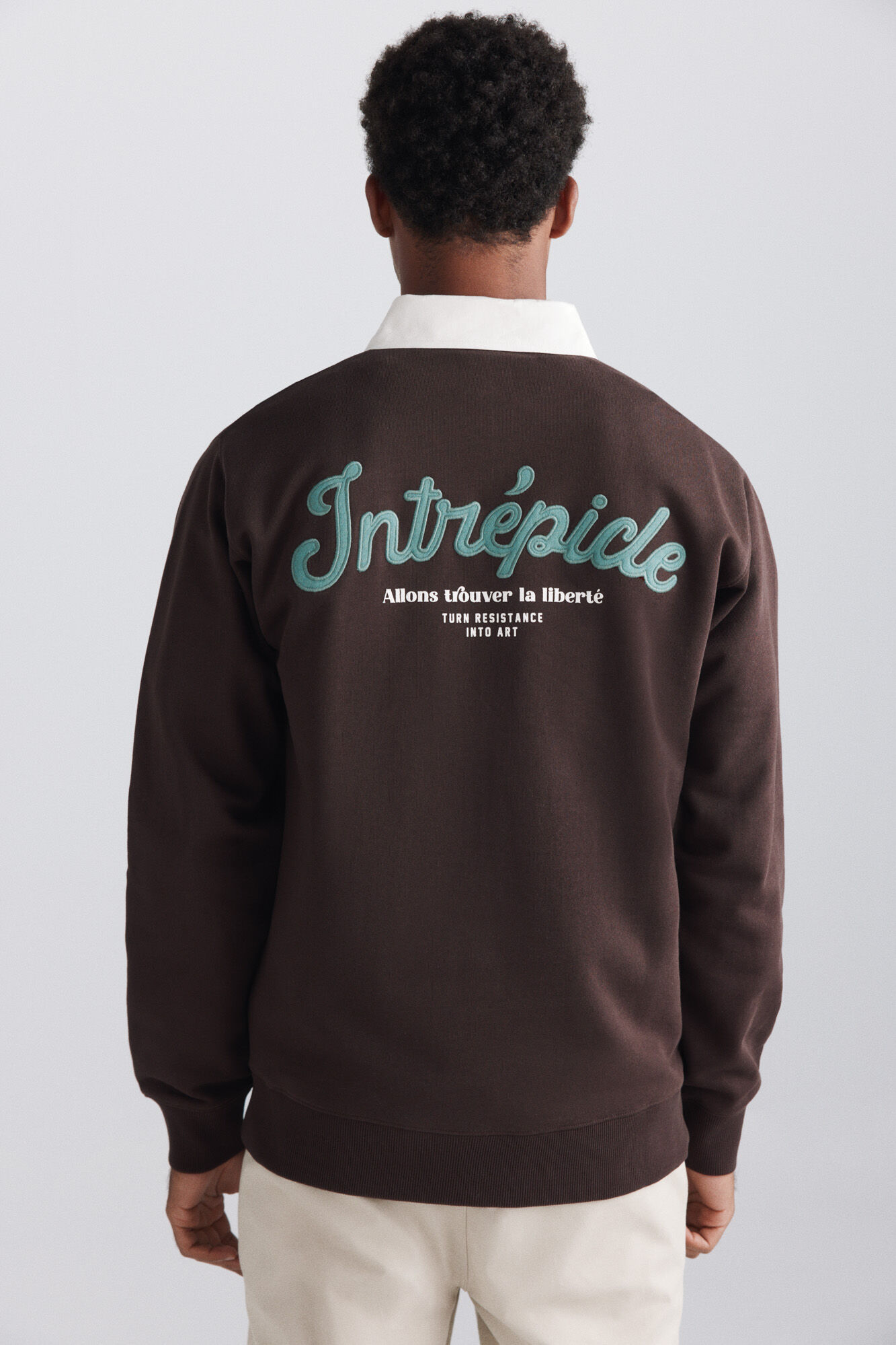 Springfield Sudadera rugby intrepide caf&eacute;