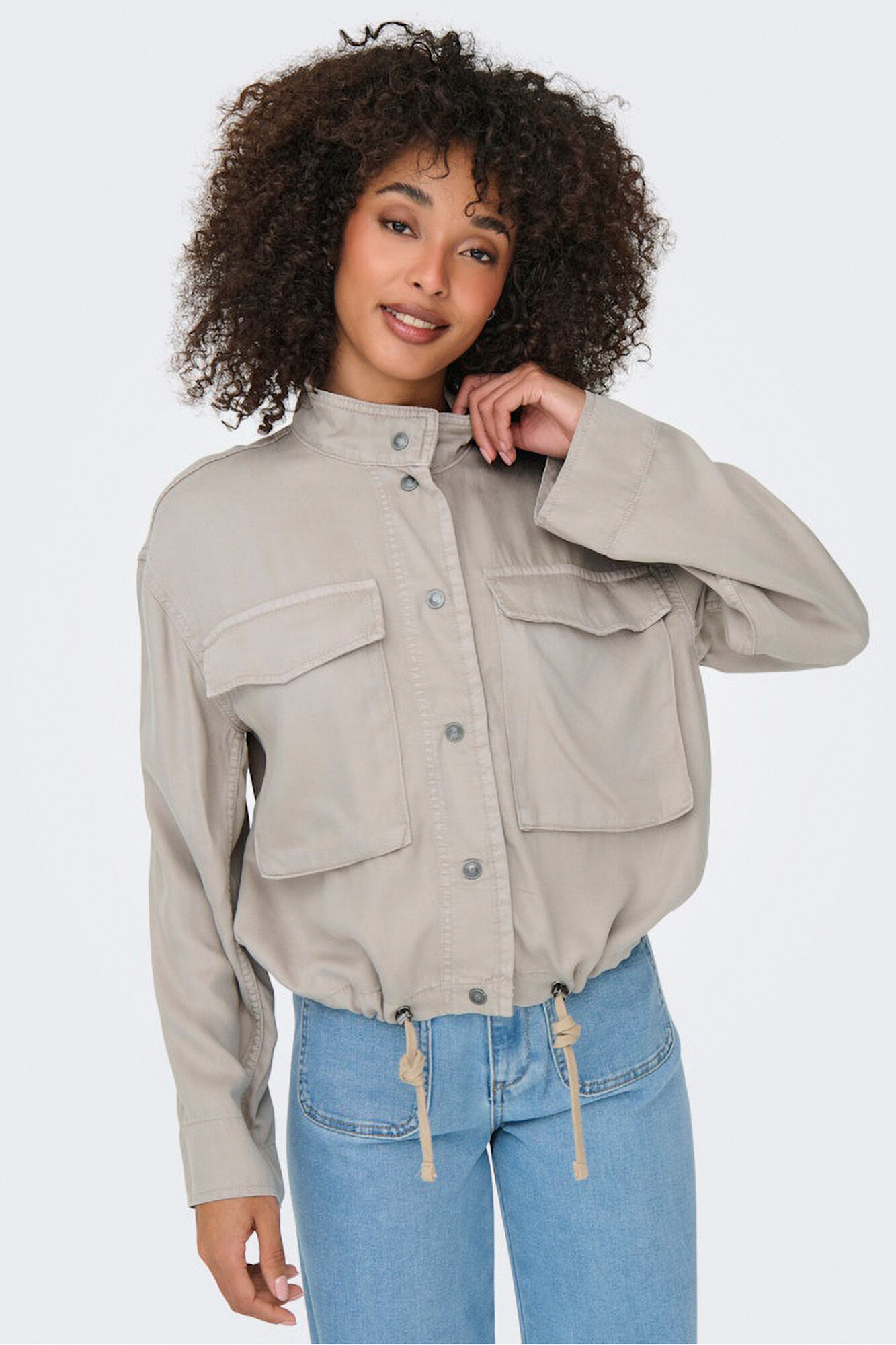 Only Chaqueta cargo crop 