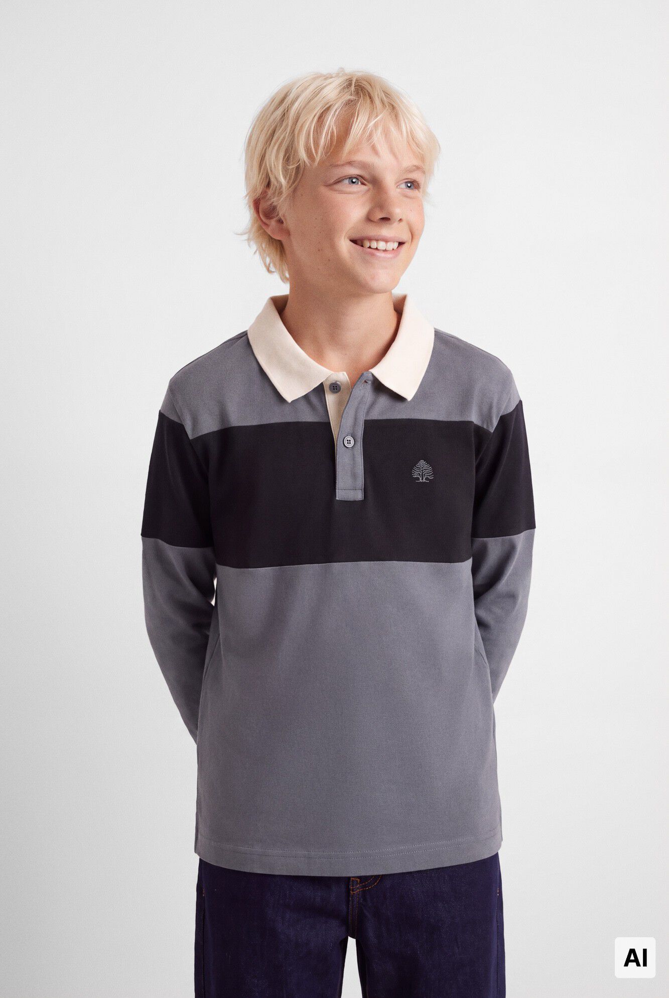 Springfield Kids Polo manga larga cortados y cosidos ni&ntilde;o