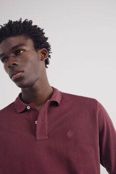 Springfield Polo piqué  manga larga púrpura