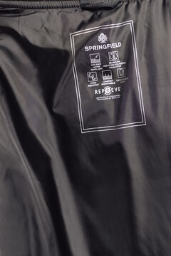 Springfield Chamarra bomber acolchada capucha desmontable negro