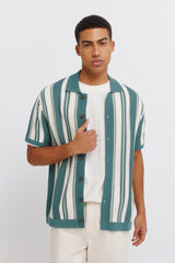 Springfield C&aacute;rdigan a rayas con botones turquesa