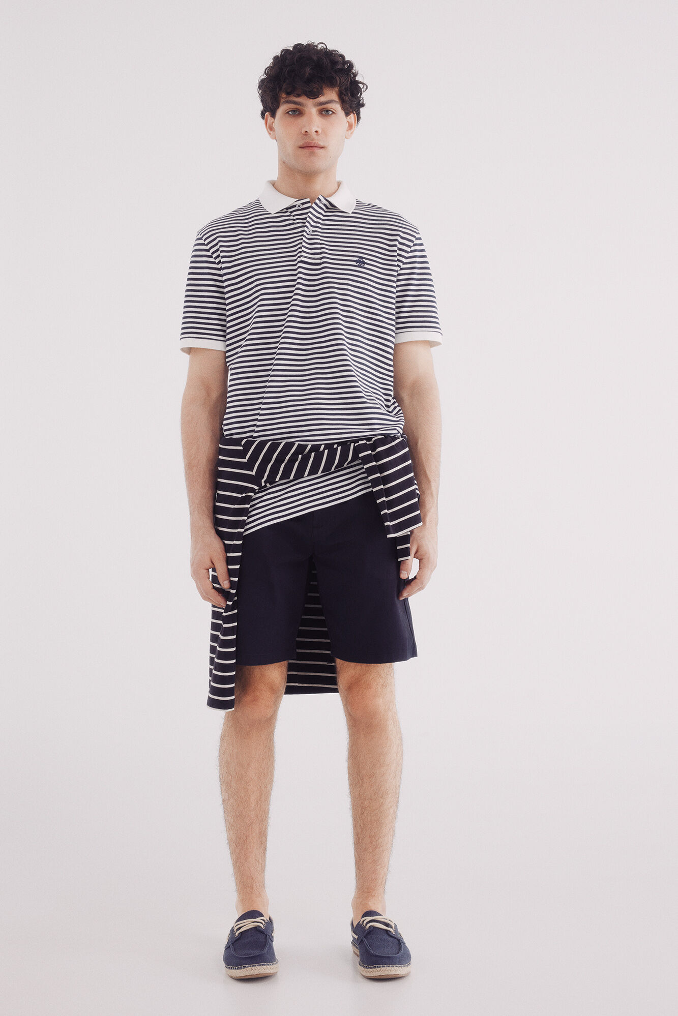 Springfield Polo piqu&eacute; b&aacute;sico rayas regular fit azul