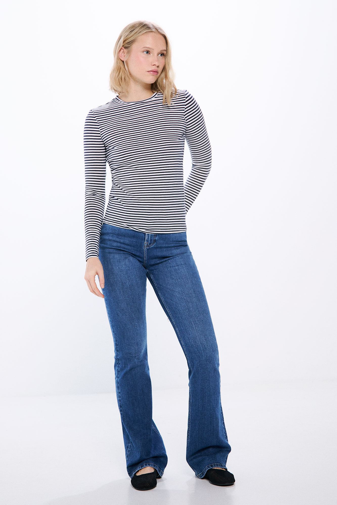 Springfield Playera entallada rayas l&uacute;rex marino