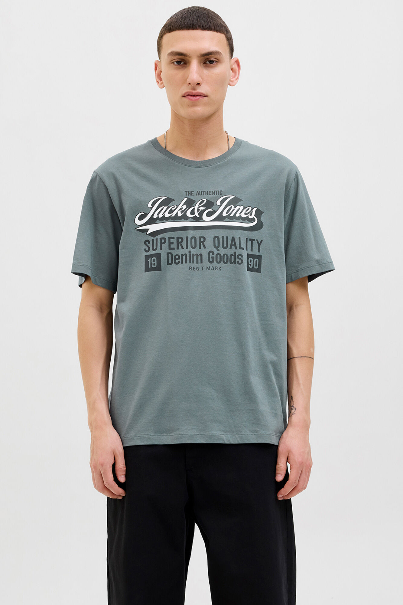Jack & Jones Playera con logo grande