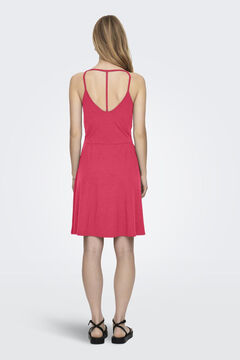 Springfield Vestido corto tirantes fucsia