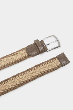 Springfield Cinturón trenzado bicolor beige