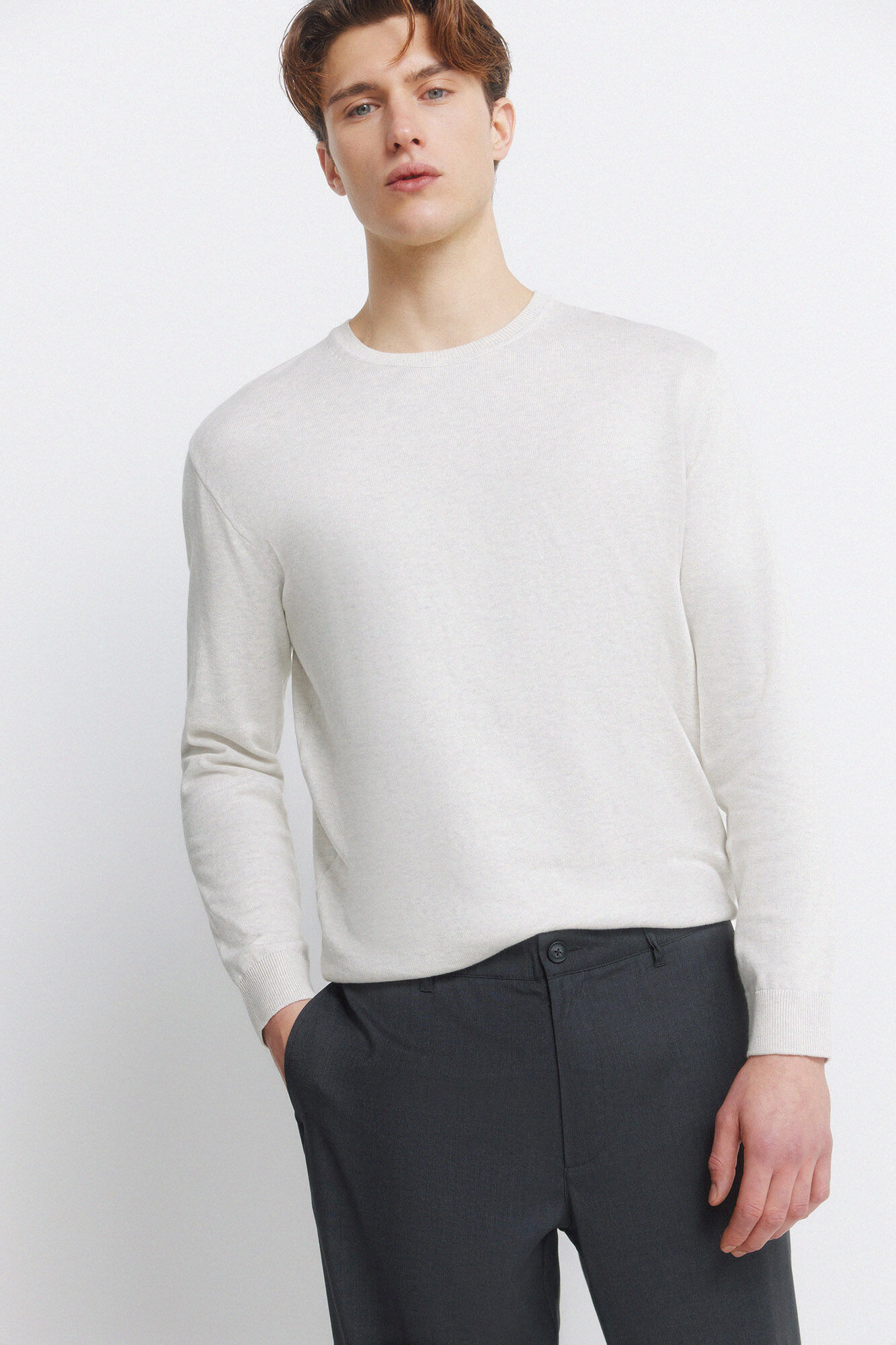 Springfield Pantal&oacute;n recto holgado gris