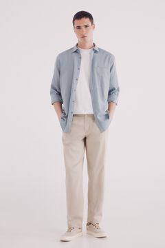 Springfield Camisa tencel azul