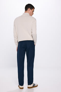 Springfield Pantalón chino vestir estructura bicolor marino
