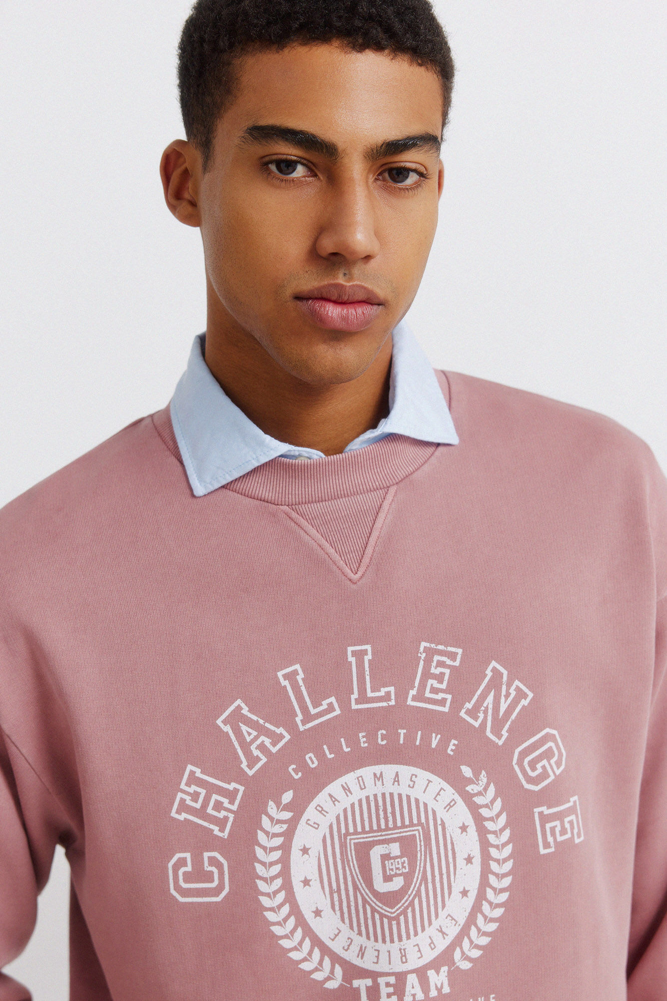 Springfield Sudadera te&ntilde;ida en prenda rosa