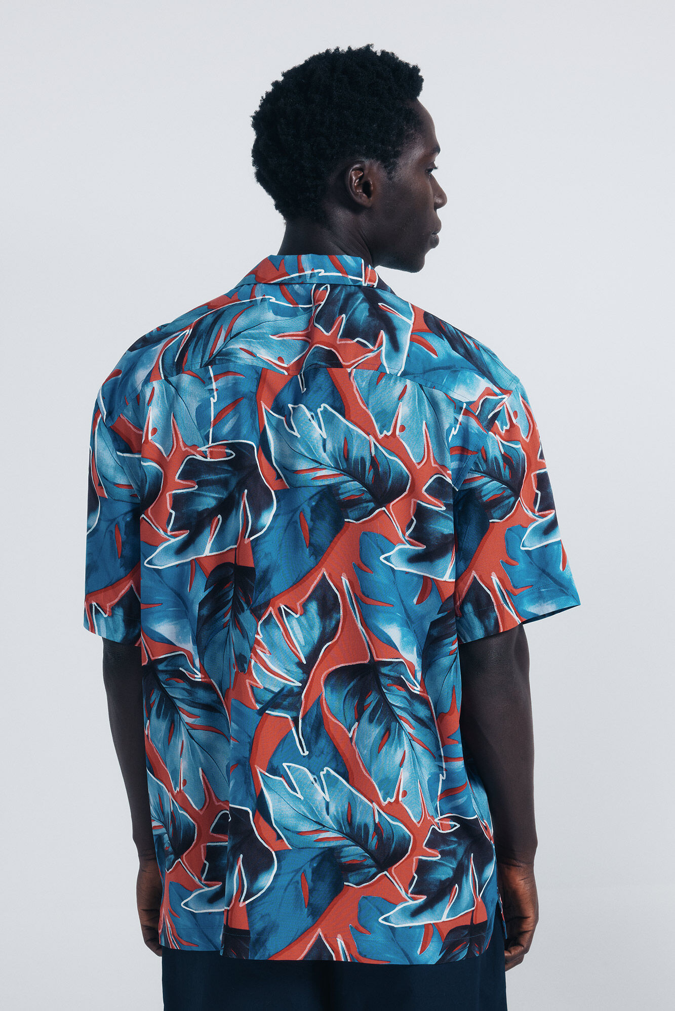 Springfield Camisa manga corta viscosa estampado rojo