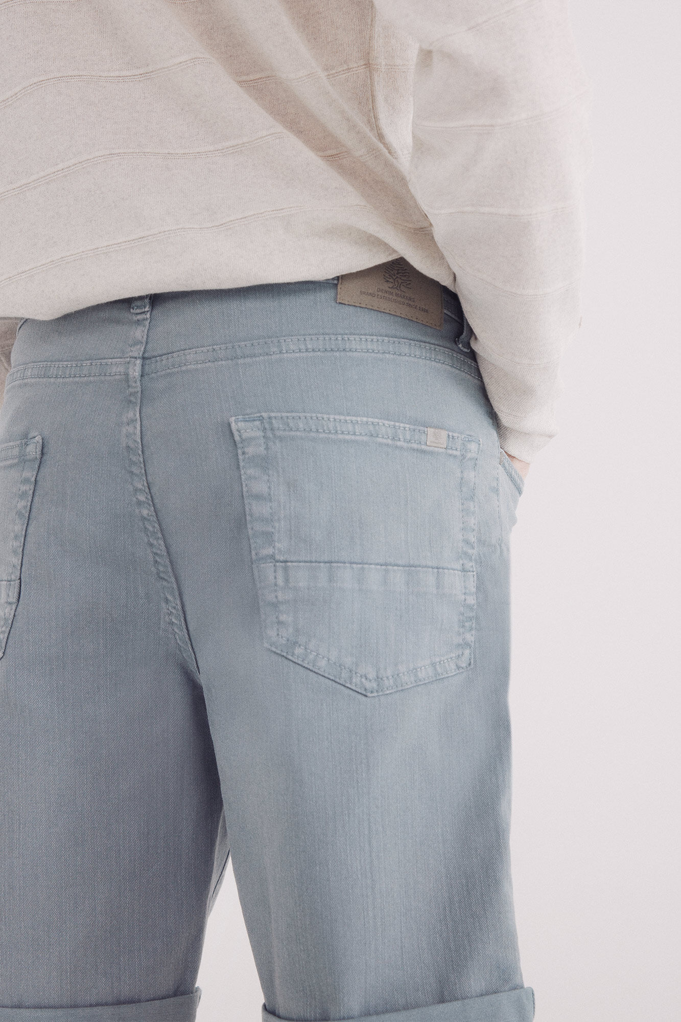 Springfield Bermuda color lavada slim fit azul