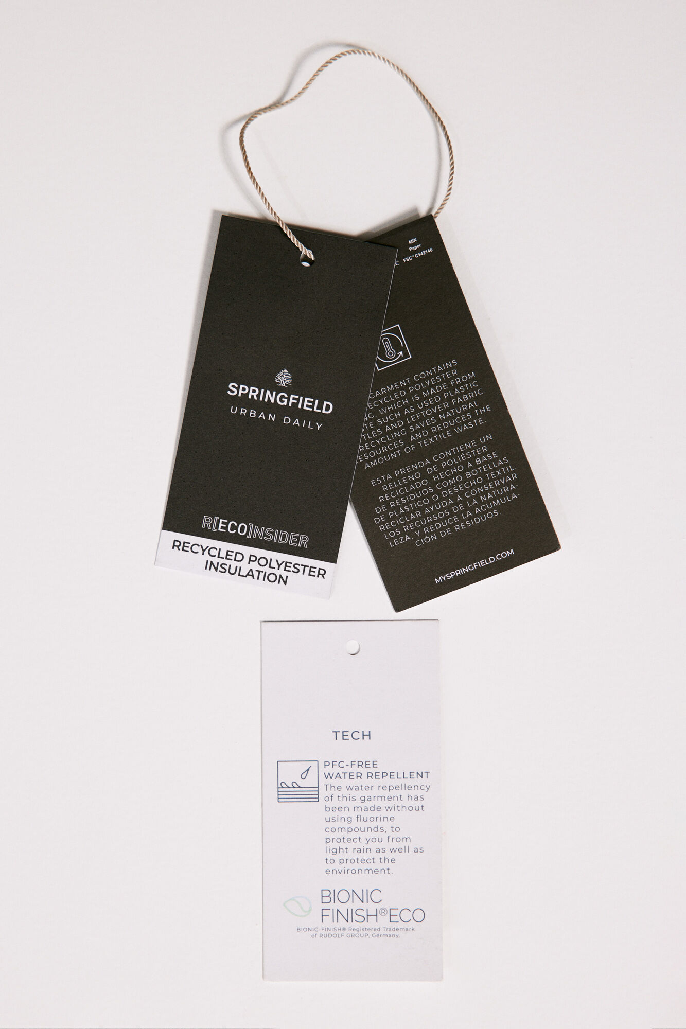 Springfield Chamarra acolchada termosellada gris