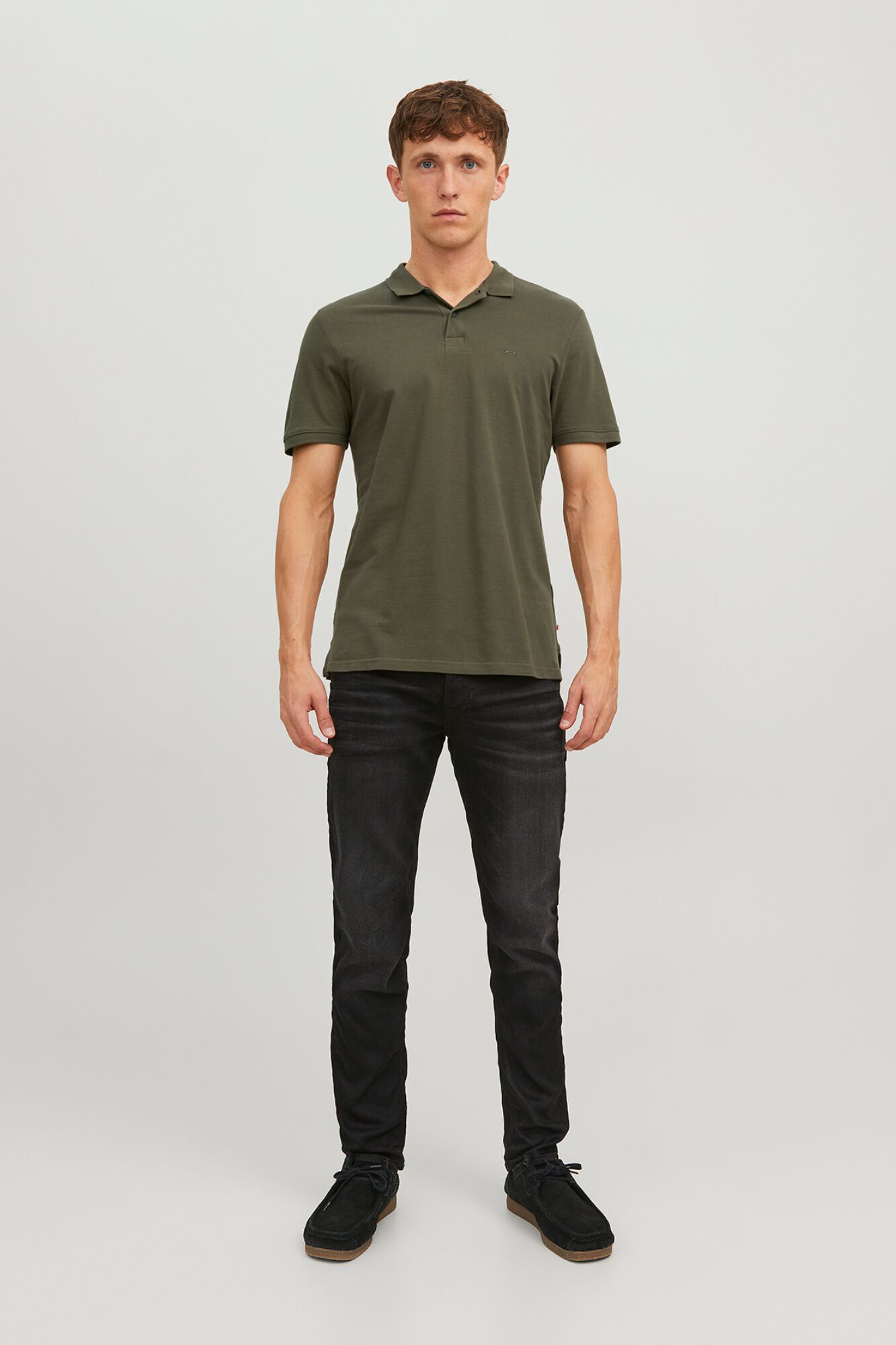 Jack & Jones Polo slim fit liso verde