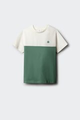 Springfield Kids Playera manga corta color block para ni&ntilde;o verde
