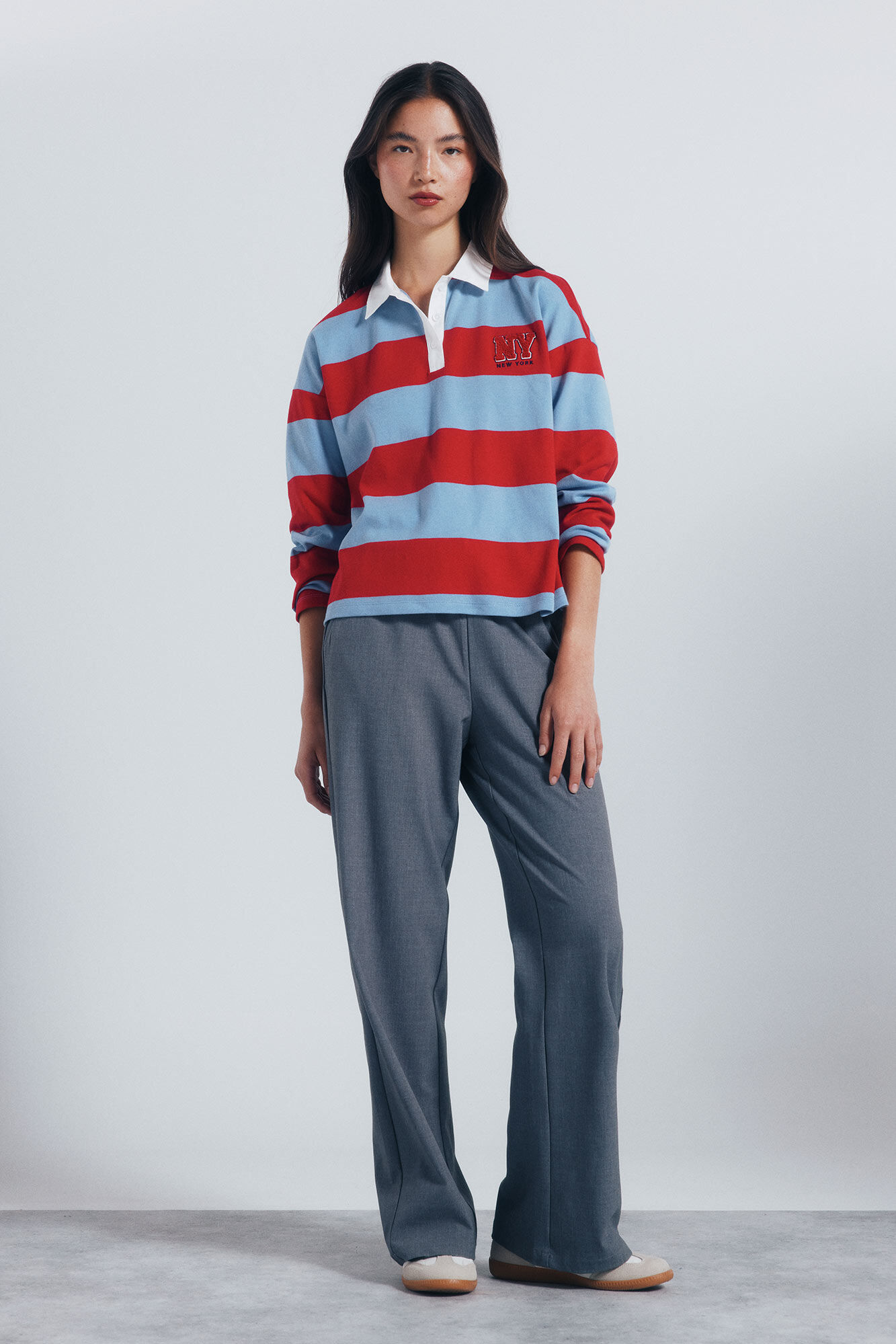 Springfield Polo rayas detalle bordado azul