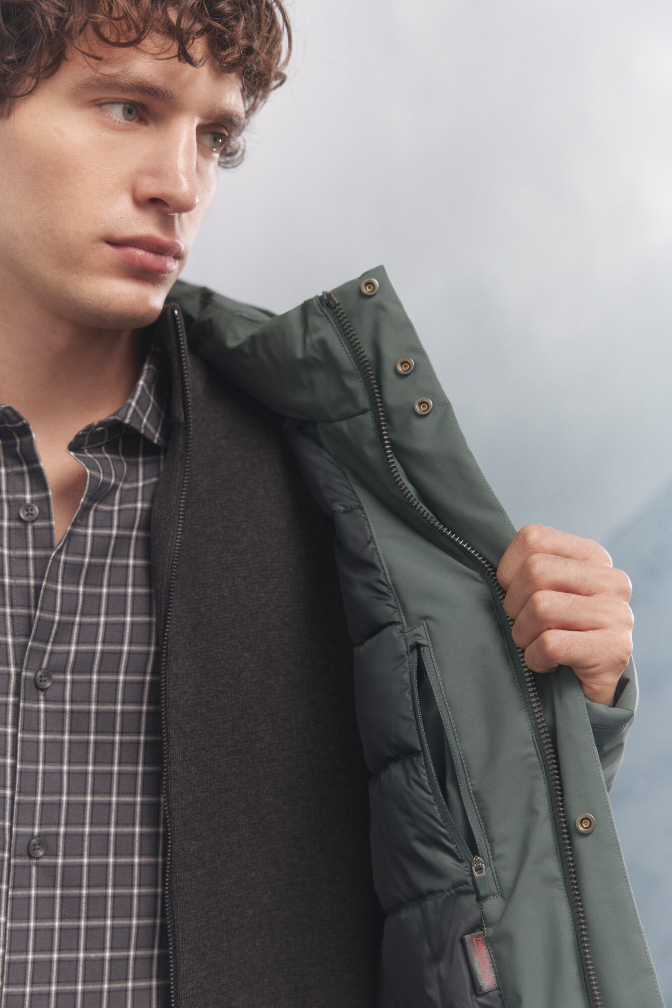 Springfield Parka t&eacute;rmica acolchado caza oscuro